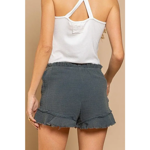 Smoked Ruffle Shorts Shorts