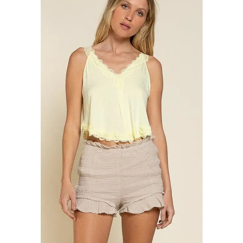 Smoked Ruffle Shorts Shorts