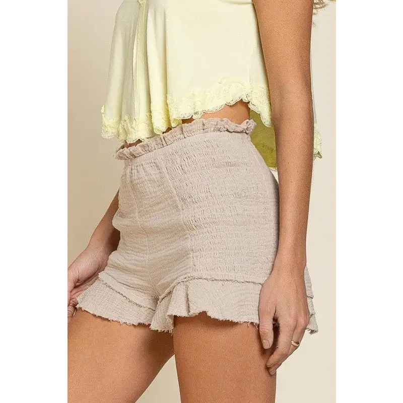 Smoked Ruffle Shorts Shorts