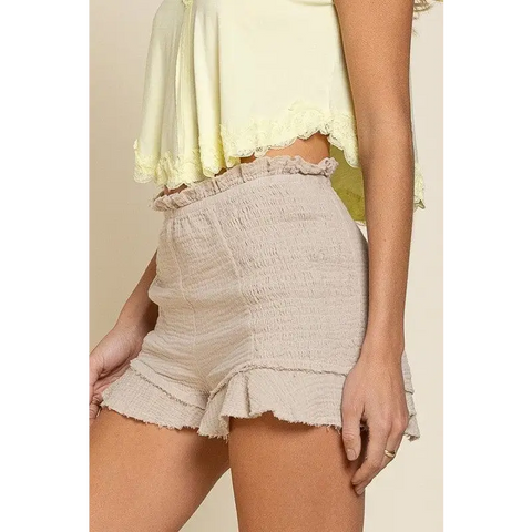 Smoked Ruffle Shorts Shorts