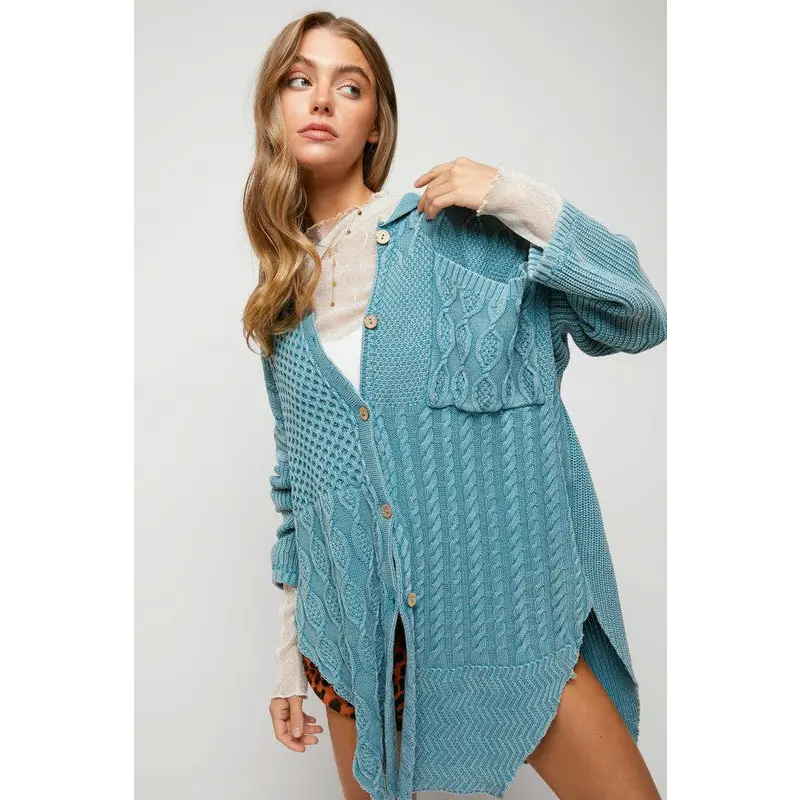 Solid Button Down Cardigan cardigan