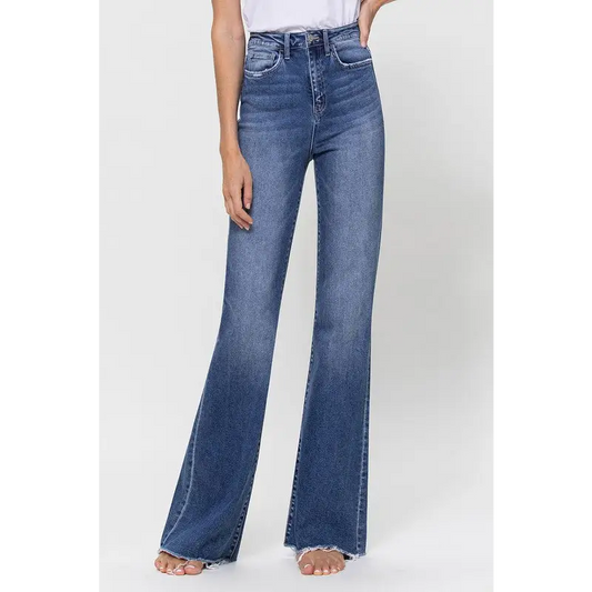Super High Rise Relaxed Flare Jeans LINE IS BLUE Jeans