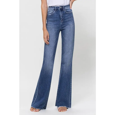 Super High Rise Relaxed Flare Jeans LINE IS BLUE Jeans