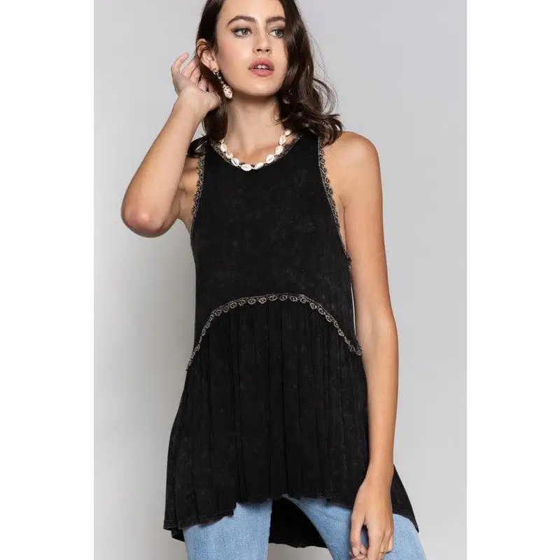 Sweet and Simple Babydoll Knit Tank Top Top