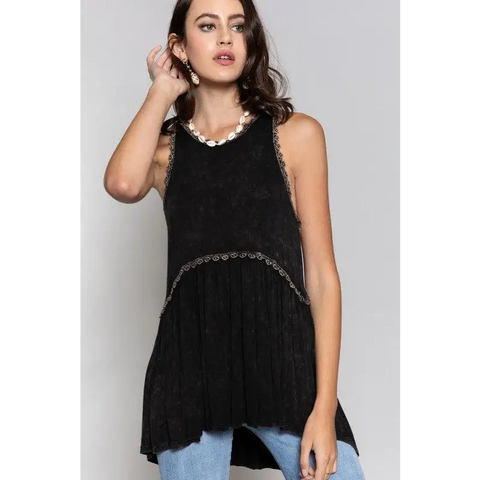 Sweet and Simple Babydoll Knit Tank Top Top