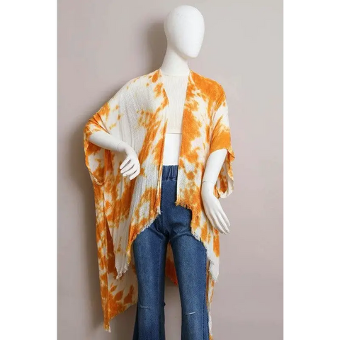 Tie Dye Kimono Mustard One Size