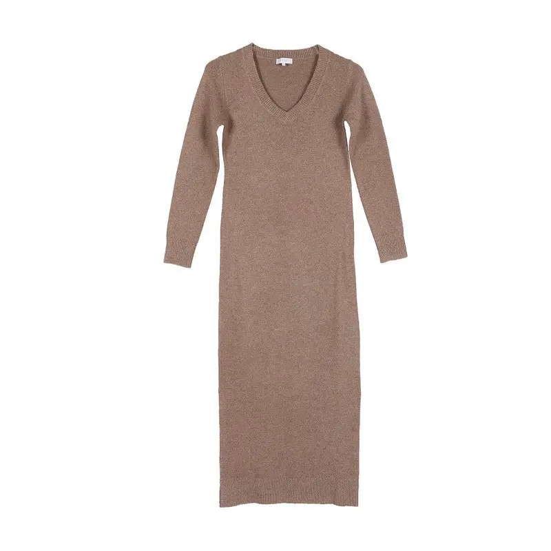 V neck sweater maxi dress Dress