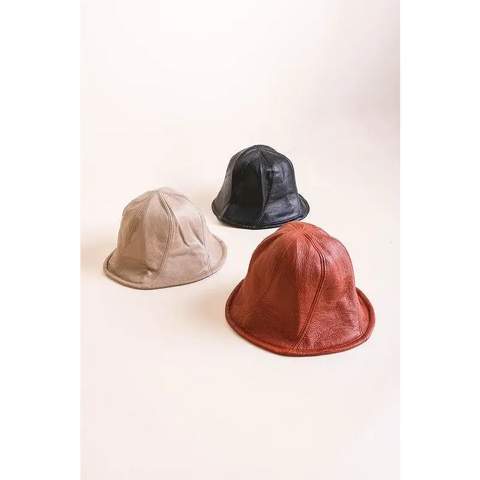 Vegan Leather Bucket Hat