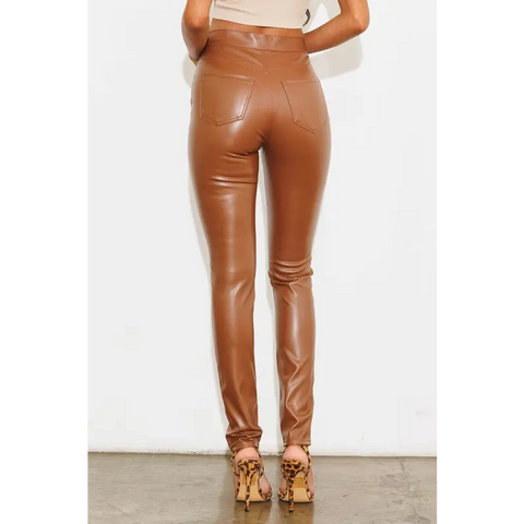 Vegan Leather Skinny Pants Pants