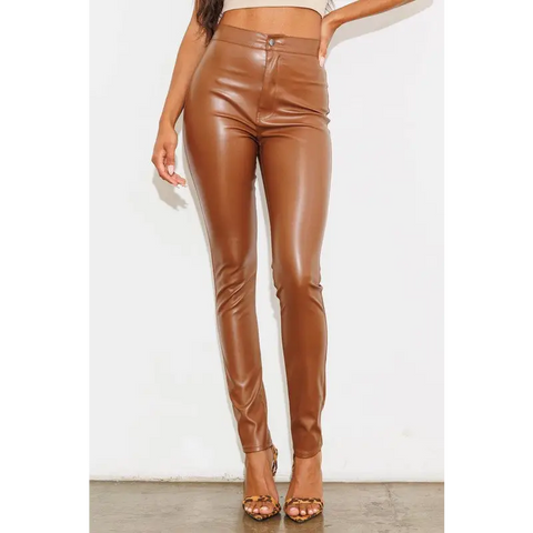 Vegan Leather Skinny Pants Pants