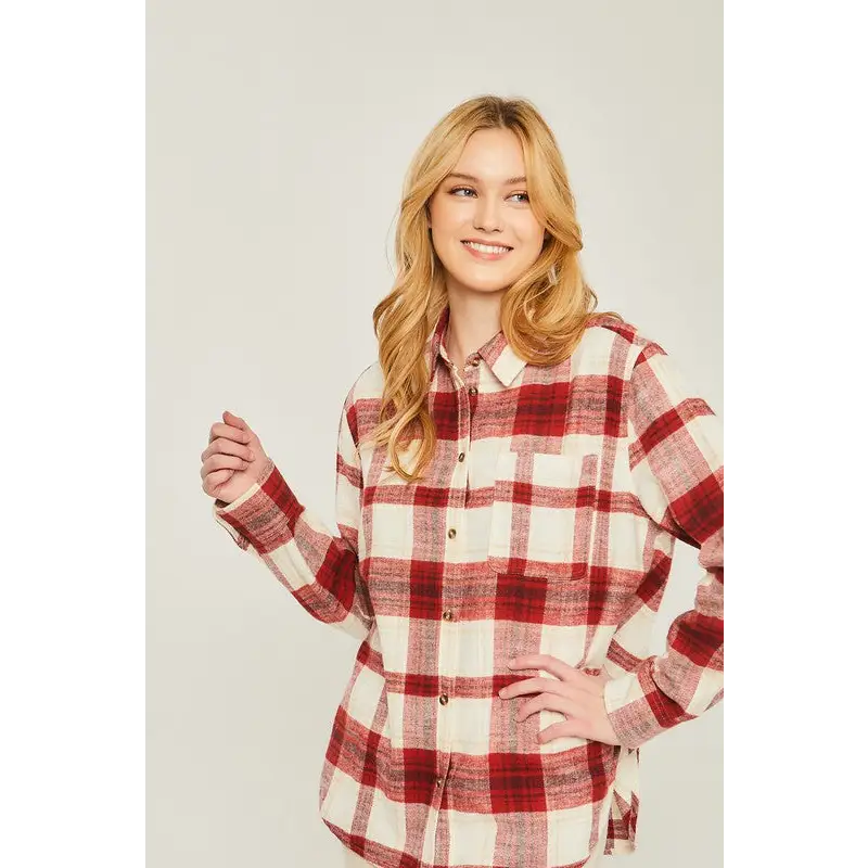 Women's Flannel Top Shirt