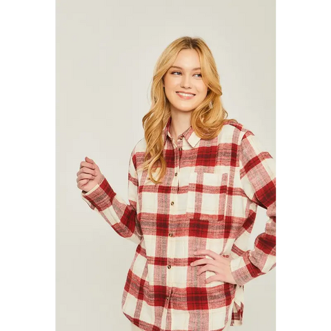 Women's Flannel Top Shirt