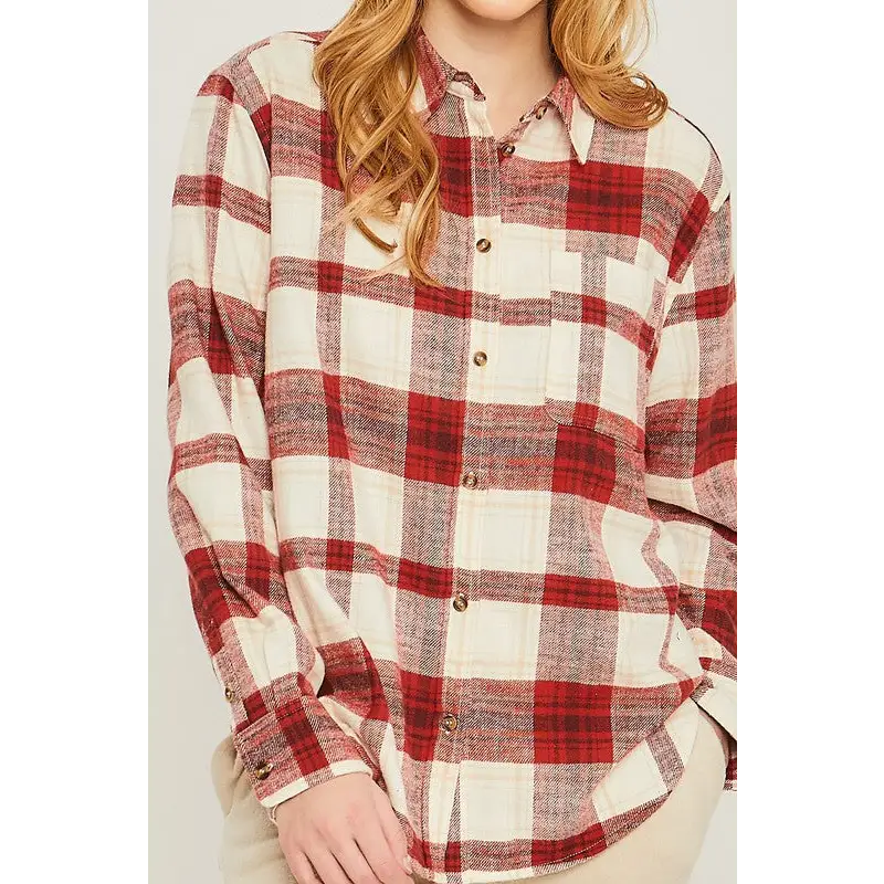 Women's Flannel Top Shirt