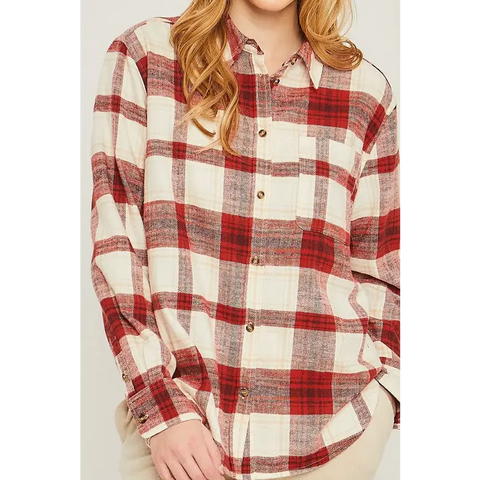 Women's Flannel Top Shirt