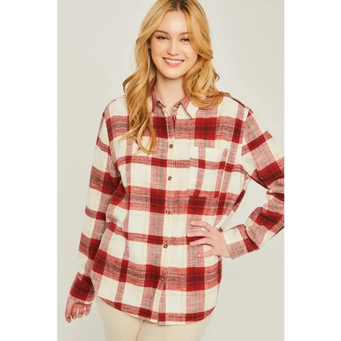 Women's Flannel Top Shirt